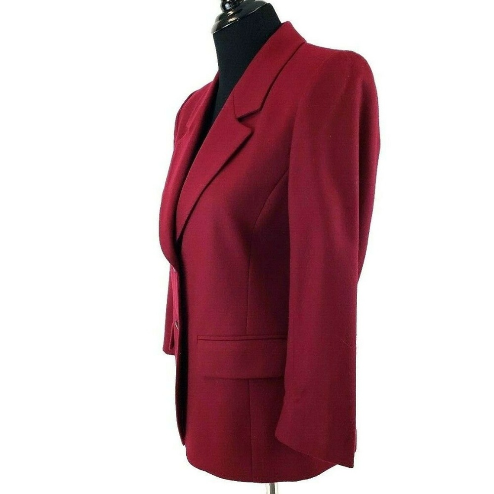 Pendleton Petite Red Wool Blazer - image 6